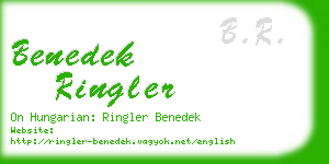 benedek ringler business card